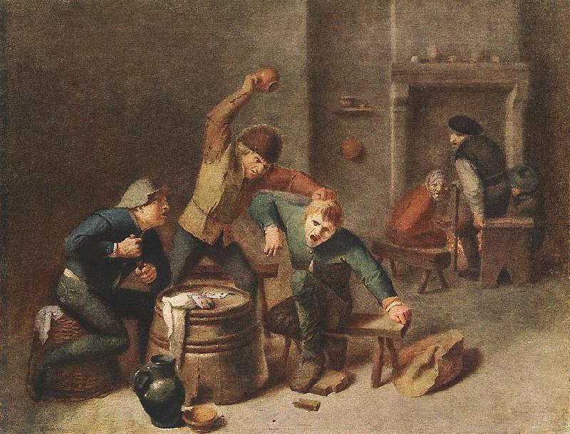 BROUWER, Adriaen Brawling Peasants